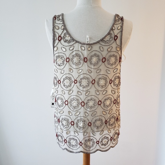 Willow & Clay beaded tank top size medium - Picture 4 of 4